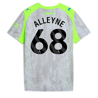 Kids' Manchester City Third Jersey 2025/26 With ALLEYNE 68 Printing - blue
