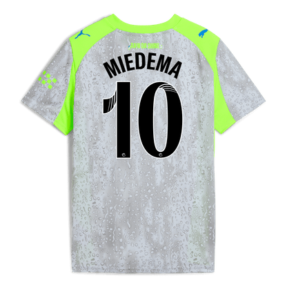 Kids' Manchester City Third Jersey 2025/26 With MIEDEMA 10 Printing