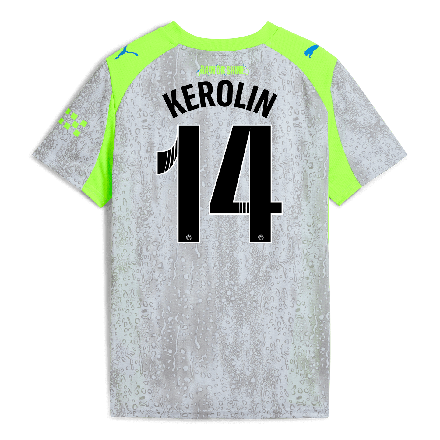 Kids' Manchester City Third Jersey 2025/26 With KEROLIN 14 Printing