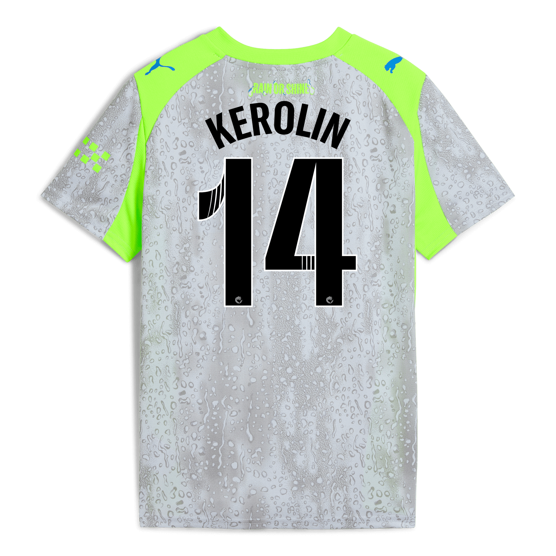 Kids' Manchester City Third Jersey 2025/26 With KEROLIN 14 Printing