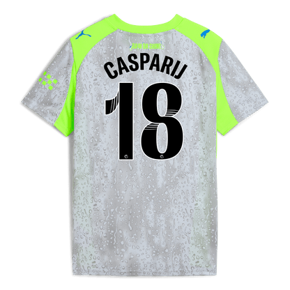 Kids' Manchester City Third Jersey 2025/26 With CASPARIJ 18 Printing