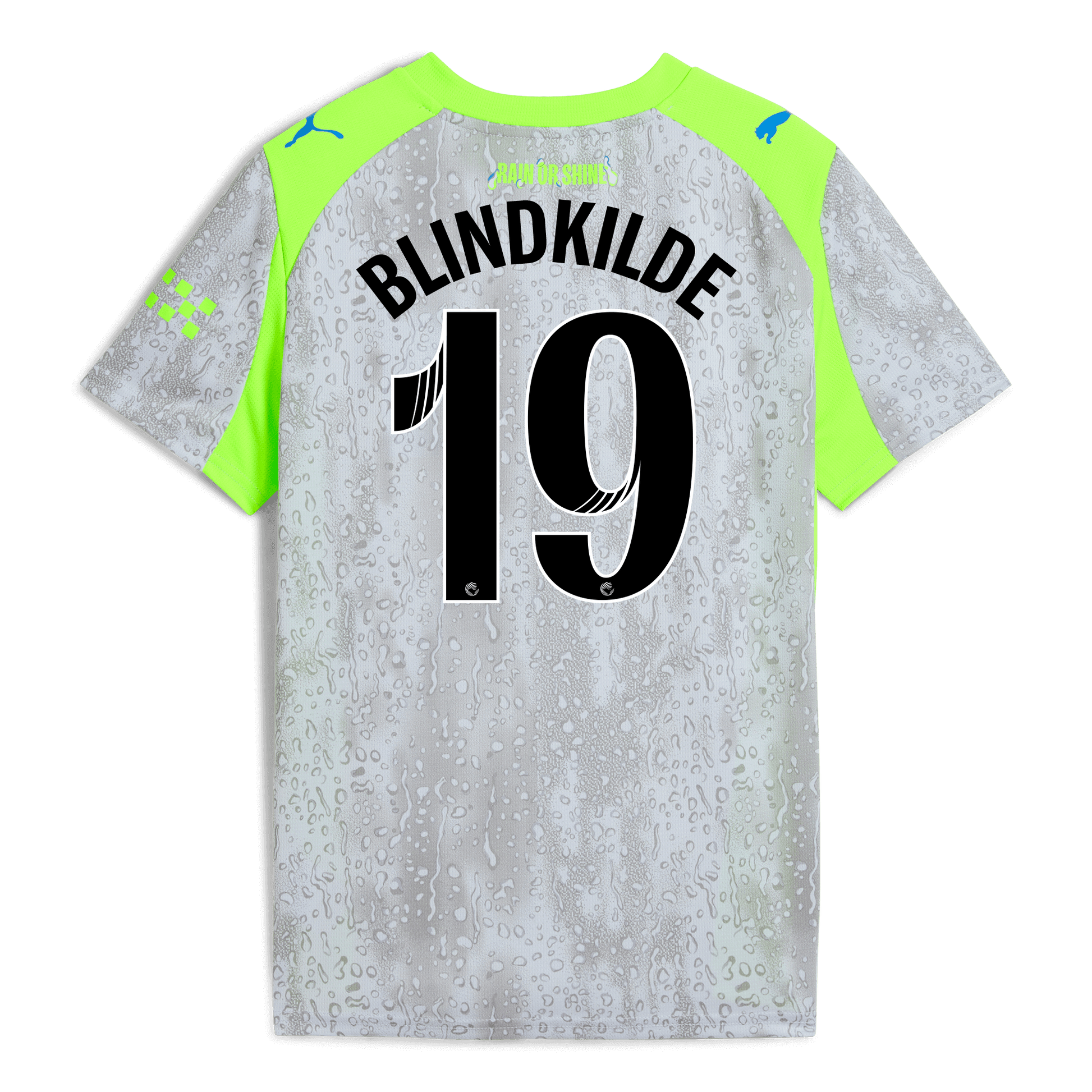 Kids' Manchester City Third Jersey 2025/26 With BLINDKILDE 19 Printing