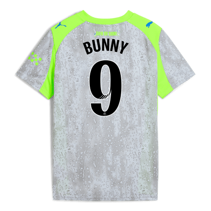 Kids' Manchester City Third Jersey 2025/26 With BUNNY 9 Printing