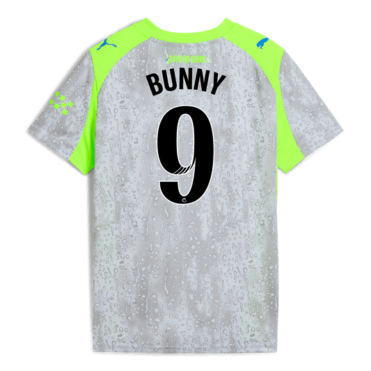 Kids' Manchester City Third Jersey 2025/26 With BUNNY 9 Printing