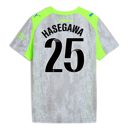 Kids' Manchester City Third Jersey 2025/26 With HASEGAWA 25 Printing