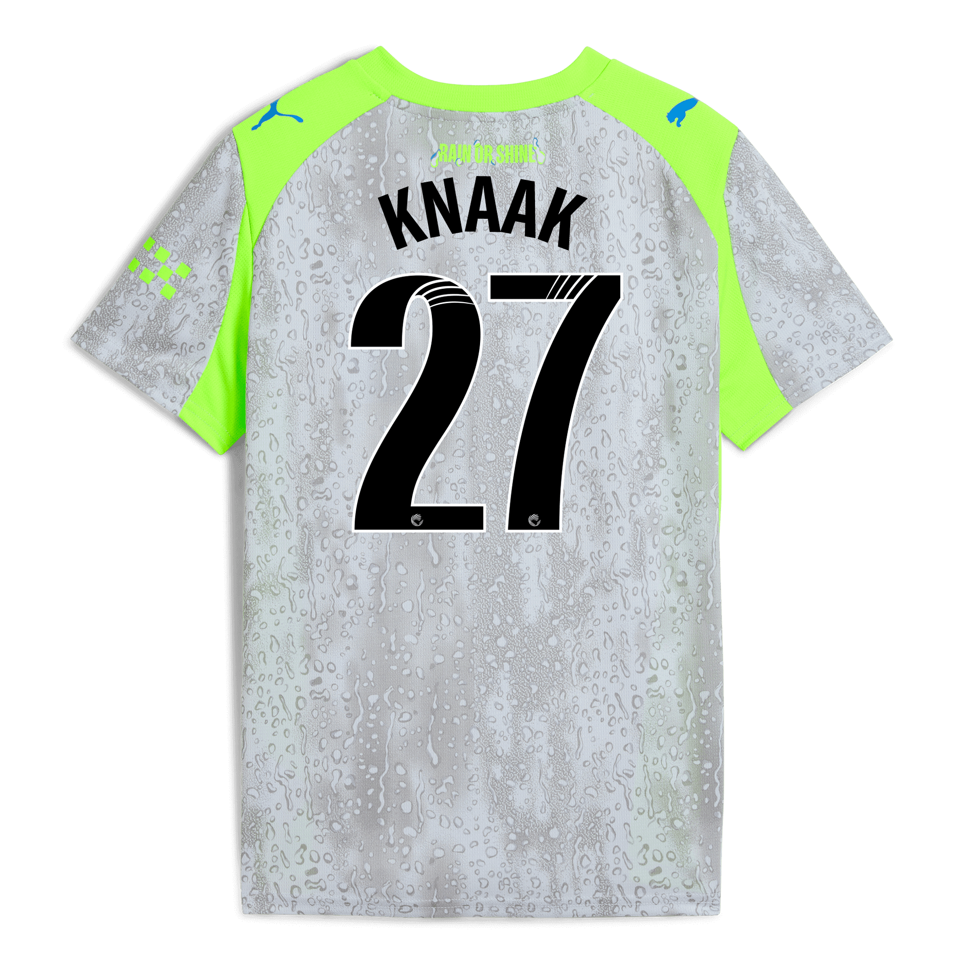 Kids' Manchester City Third Jersey 2025/26 With KNAAK 27 Printing