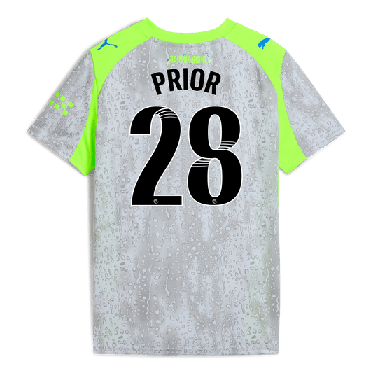 Kids' Manchester City Third Jersey 2025/26 With PRIOR 28 Printing