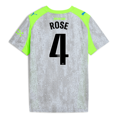 Kids' Manchester City Third Jersey 2025/26 With ROSE 4 Printing