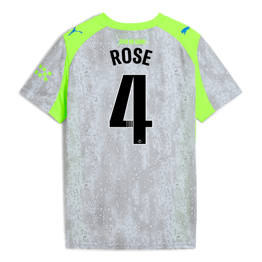 Kids' Manchester City Third Jersey 2025/26 With ROSE 4 Printing