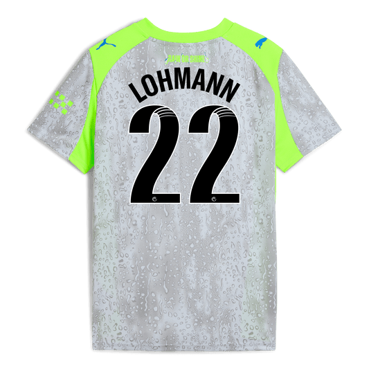 Kids' Manchester City Third Jersey 2025/26 With LOHMANN 22 Printing