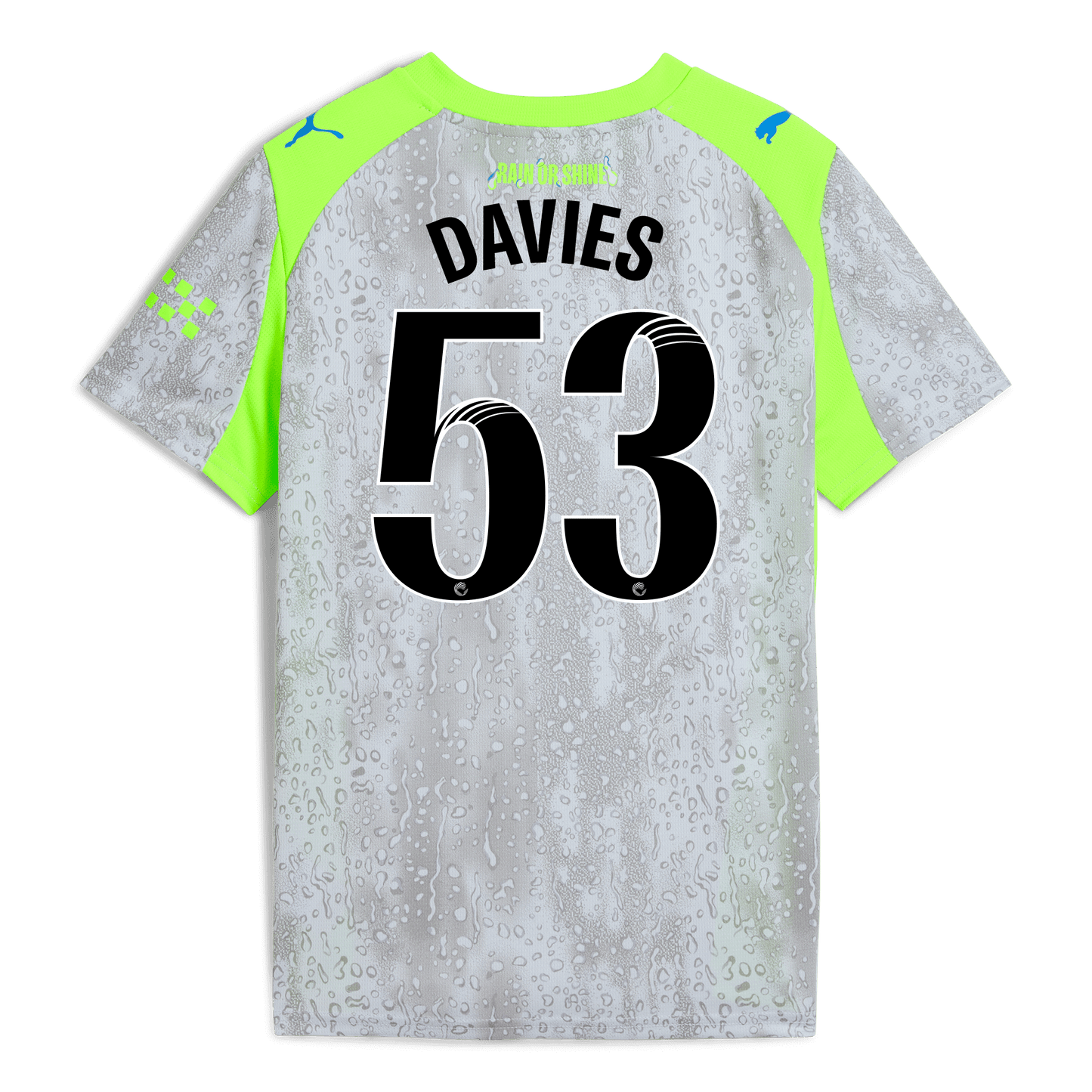 Kids' Manchester City Third Jersey 2025/26 With DAVIES 53 Printing