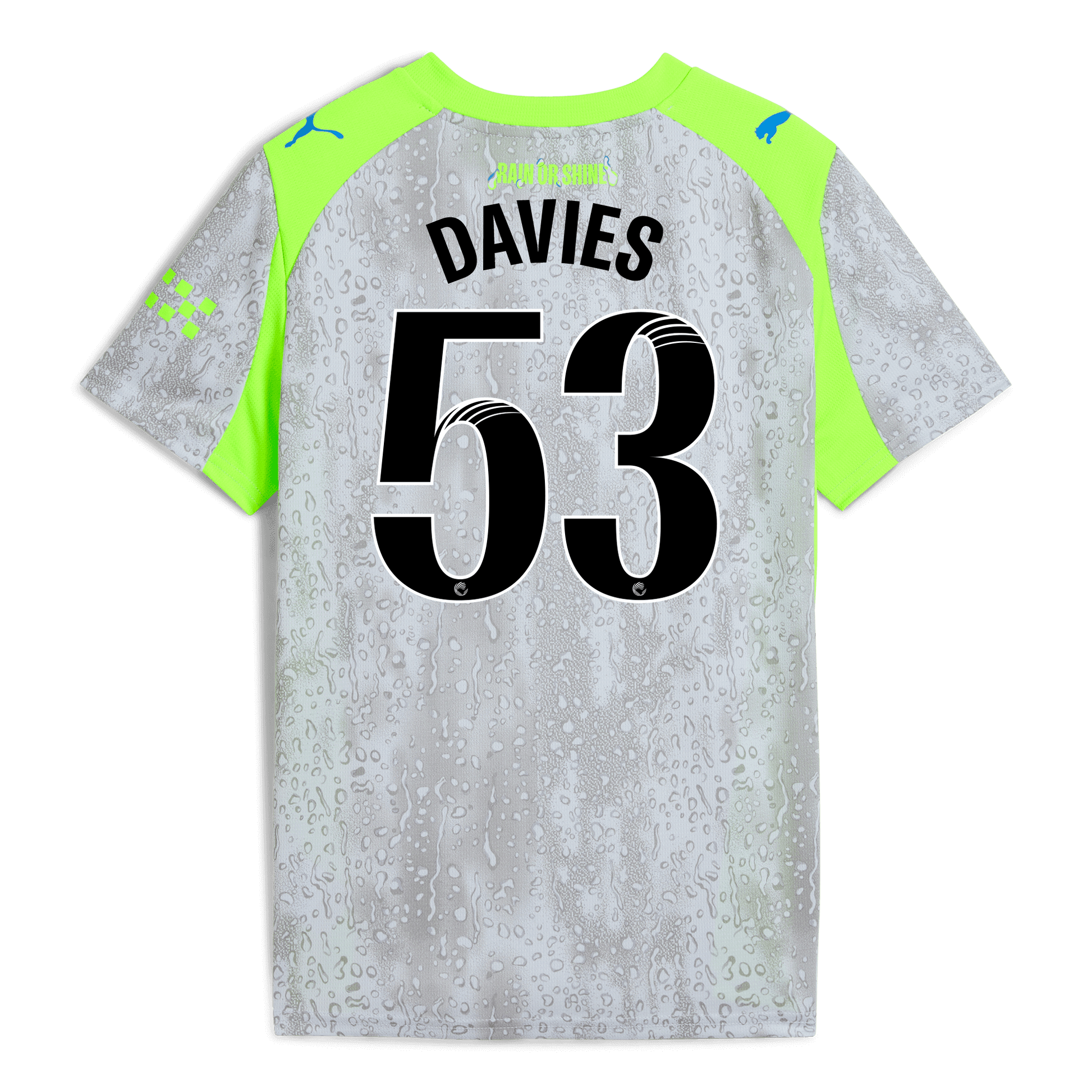 Kids' Manchester City Third Jersey 2025/26 With DAVIES 53 Printing
