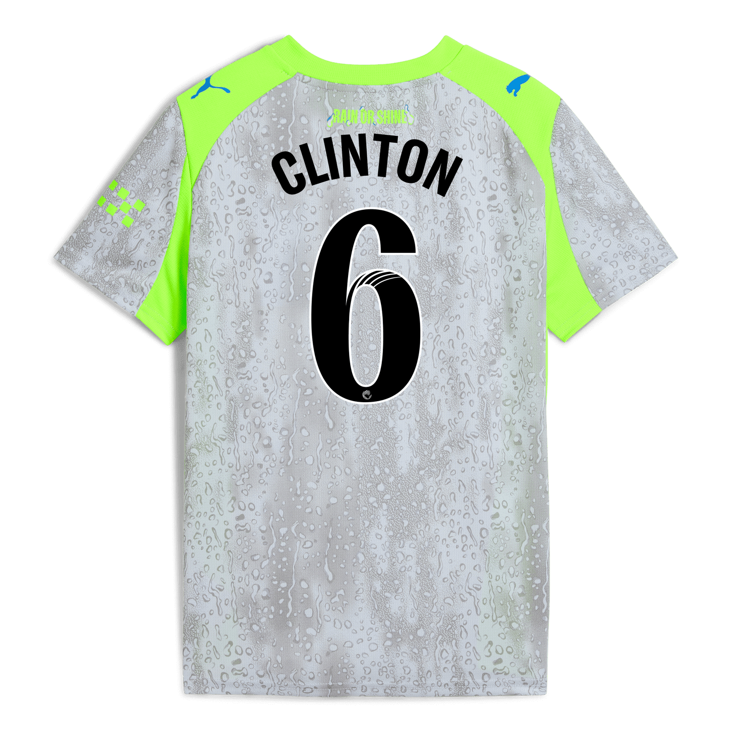 Kids' Manchester City Third Jersey 2025/26 With CLINTON 6 Printing