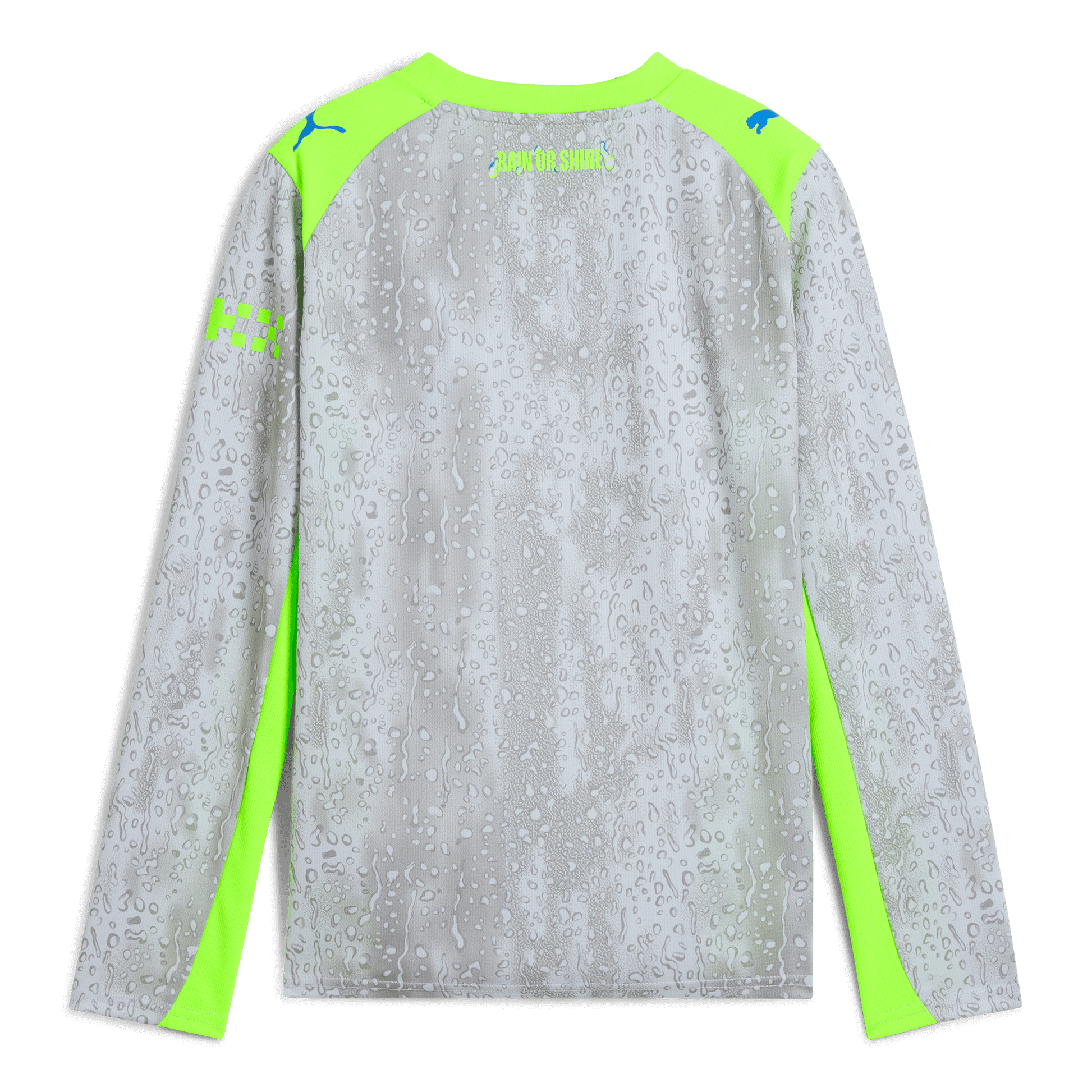 Kids' Manchester City Third Jersey 2025/26 Long Sleeve With RODRIGO 16 Printing - blue