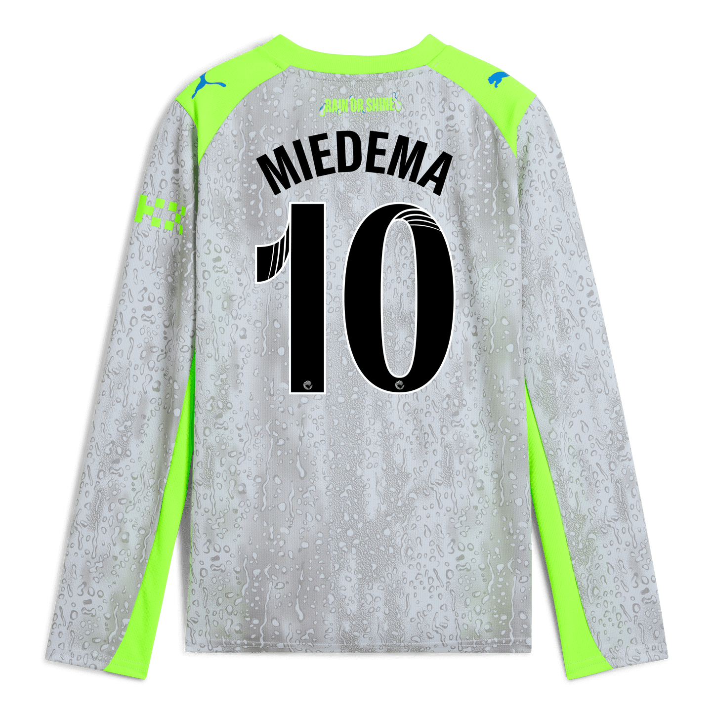 Kids' Manchester City Third Jersey 2025/26 Long Sleeve With MIEDEMA 10 Printing