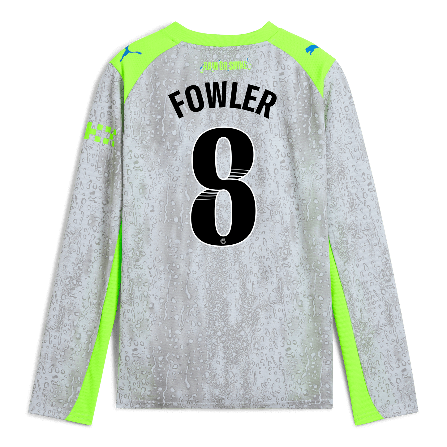 Kids' Manchester City Third Jersey 2025/26 Long Sleeve With FOWLER 8 Printing