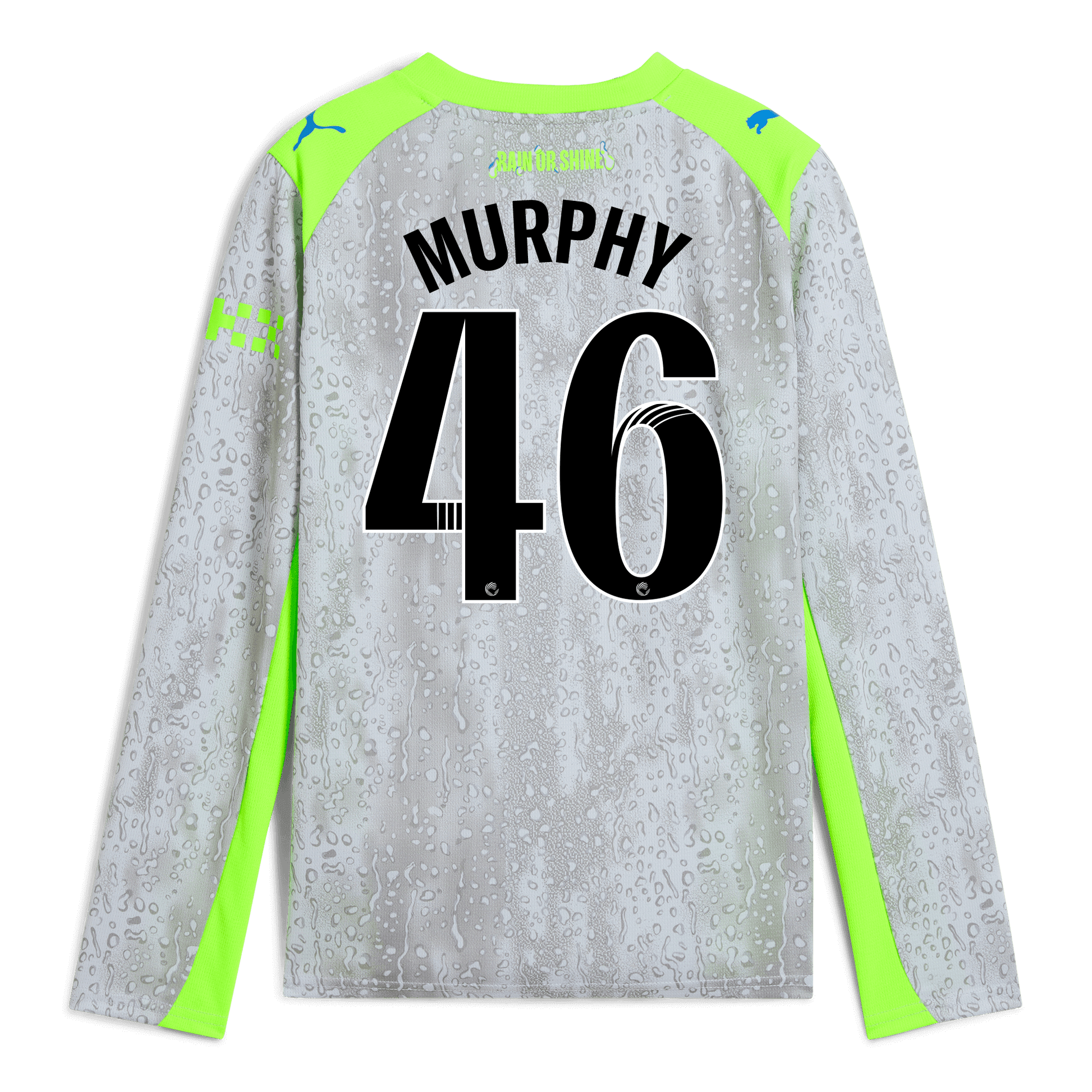 Kids' Manchester City Third Jersey 2025/26 Long Sleeve With MURPHY 46 Printing