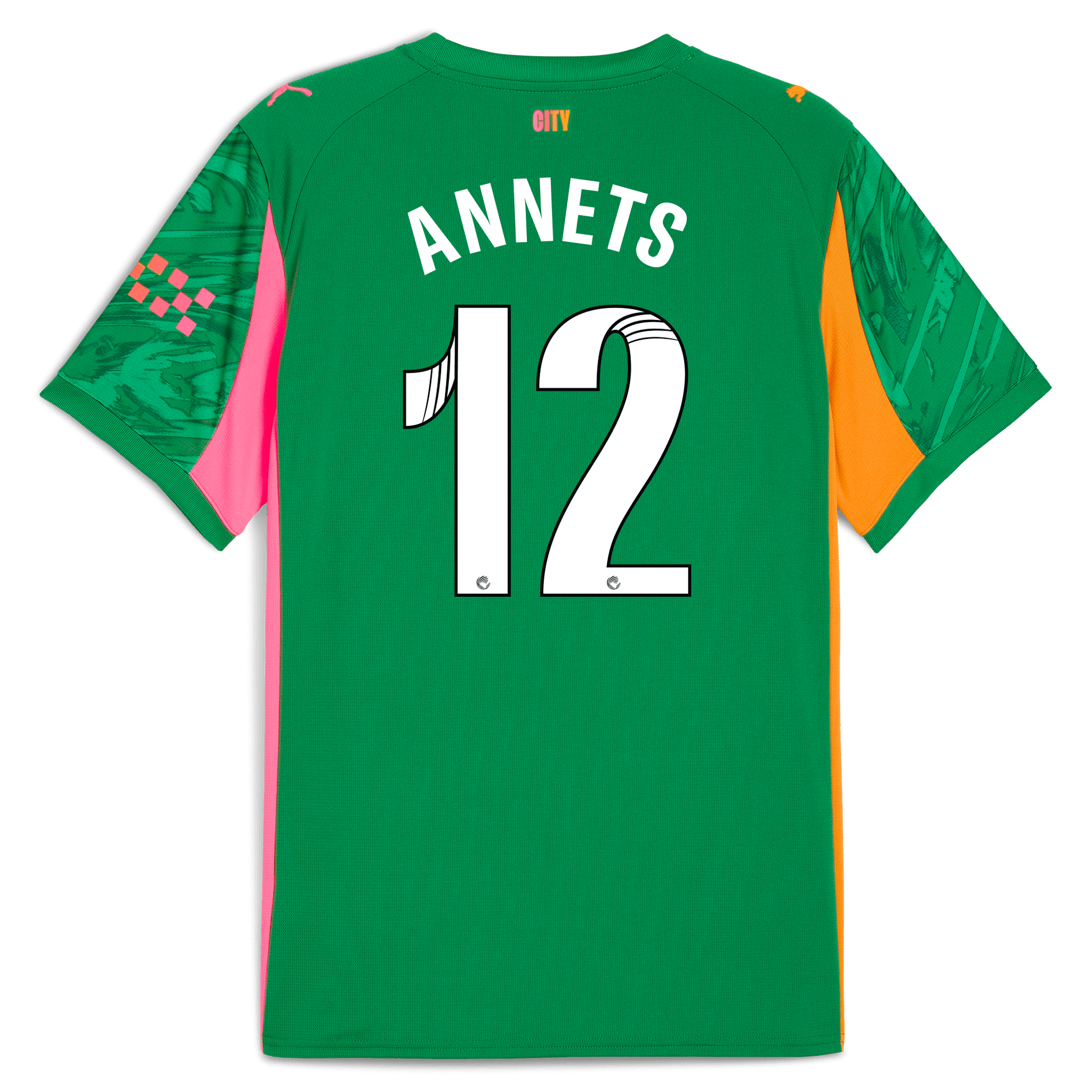 Manchester City Goalkeeper Jersey 2025/26 With ANNETS 12 Printing
