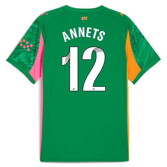 Manchester City Goalkeeper Jersey 2025/26 With ANNETS 12 Printing