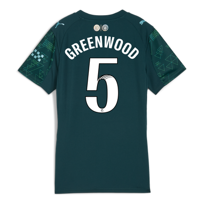 Women's Manchester City EA SPORTS FC Jersey 2025/26 With GREENWOOD 5 Printing