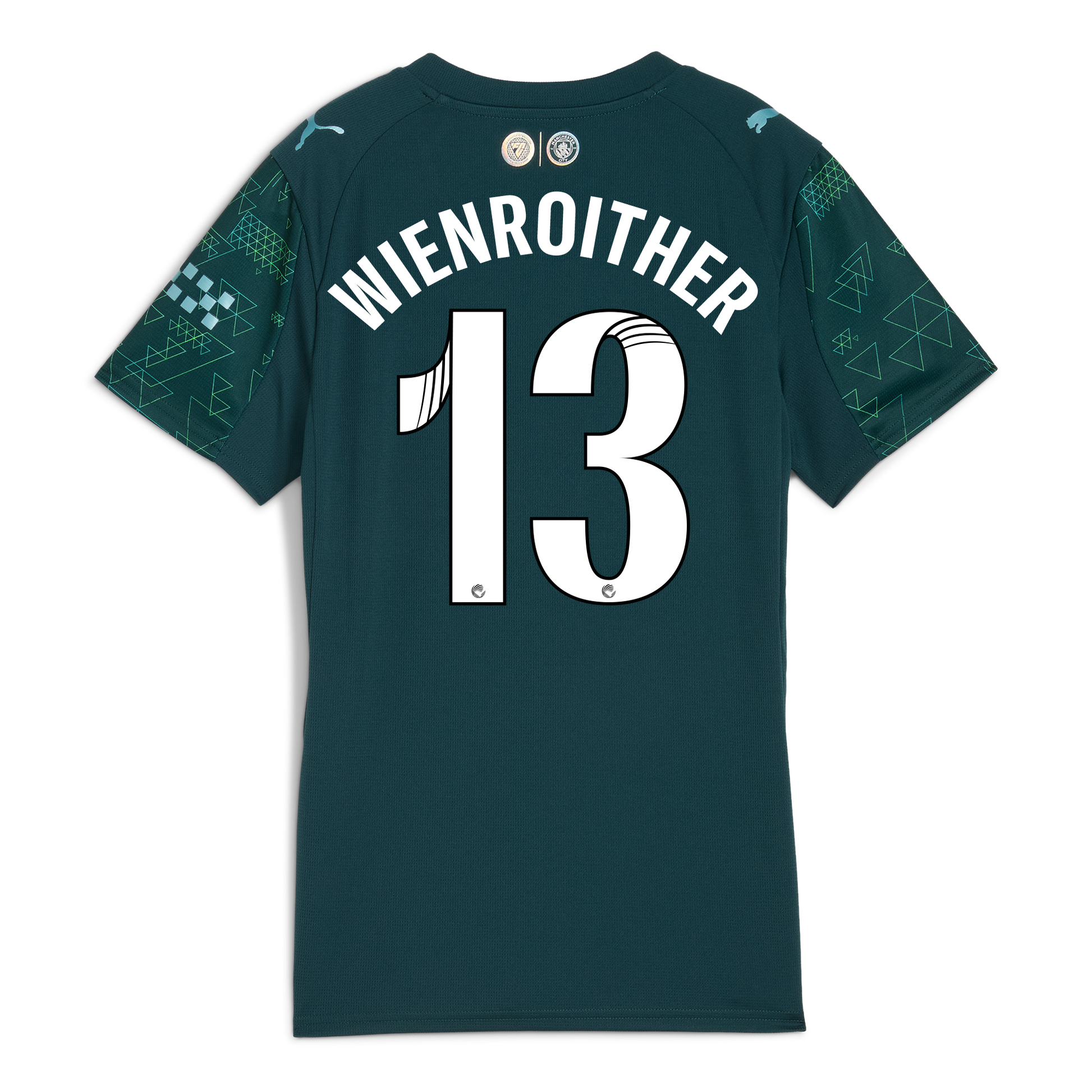 Women's Manchester City EA SPORTS FC Jersey 2025/26 With WIENROITHER 13 Printing