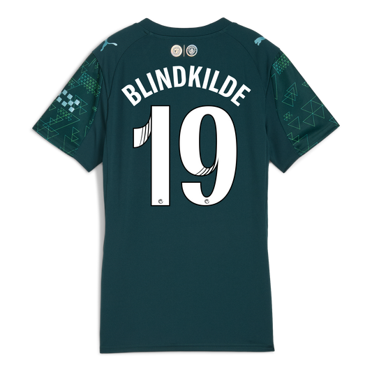 Women's Manchester City EA SPORTS FC Jersey 2025/26 With BLINDKILDE 19 Printing