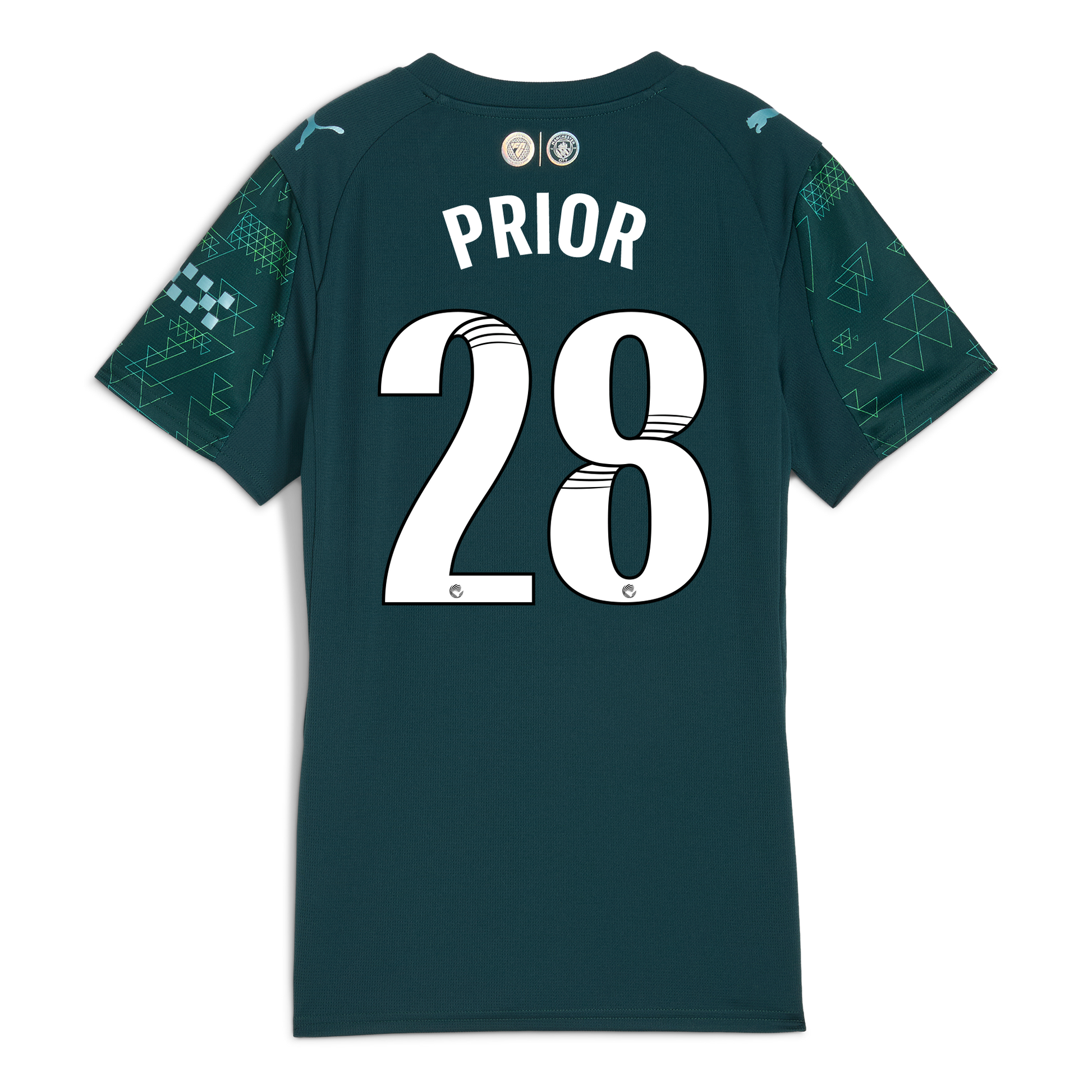 Women's Manchester City EA SPORTS FC Jersey 2025/26 With PRIOR 28 Printing