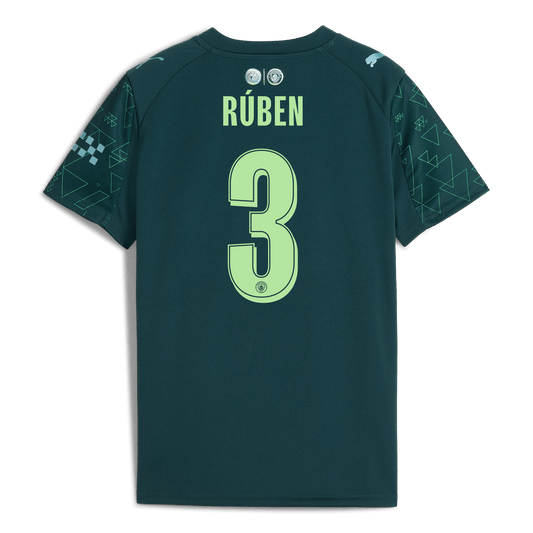 Kids' Manchester City EA SPORTS FC Jersey 2025/26 With RÚBEN 3 Printing