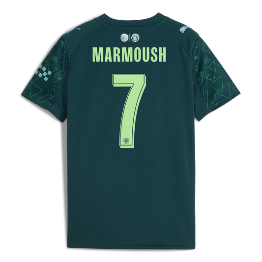 Kids' Manchester City EA SPORTS FC Jersey 2025/26 With MARMOUSH 7 Printing