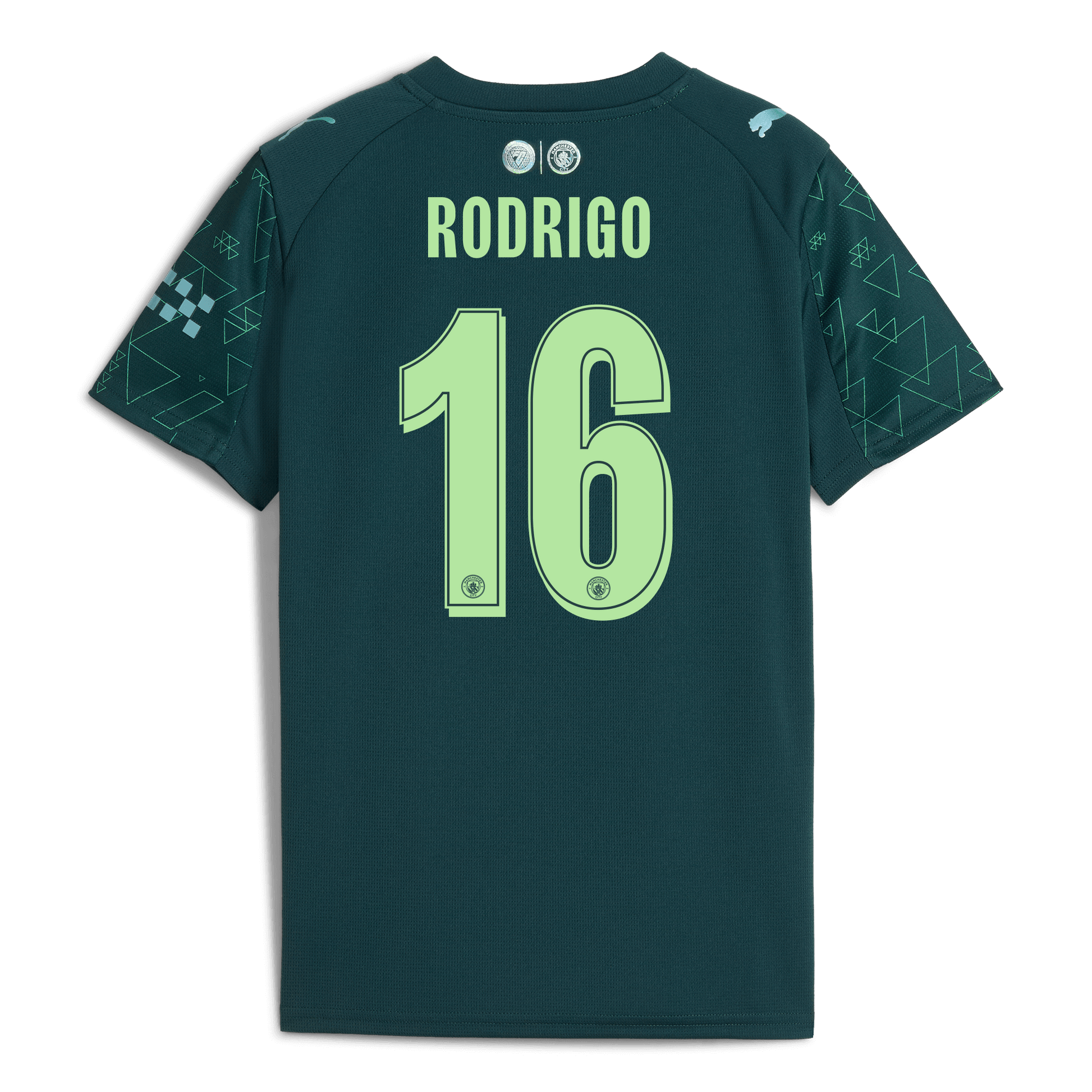 Kids' Manchester City EA SPORTS FC Jersey 2025/26 With RODRIGO 16 Printing