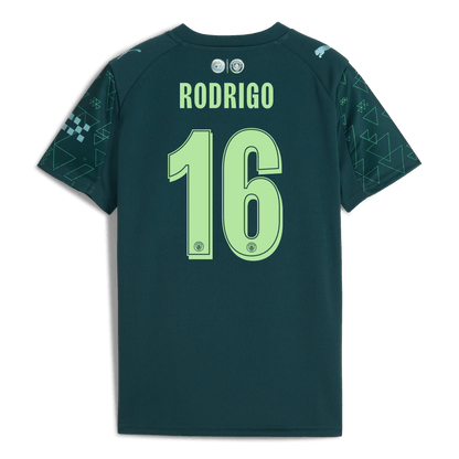 Kids' Manchester City EA SPORTS FC Jersey 2025/26 With RODRIGO 16 Printing