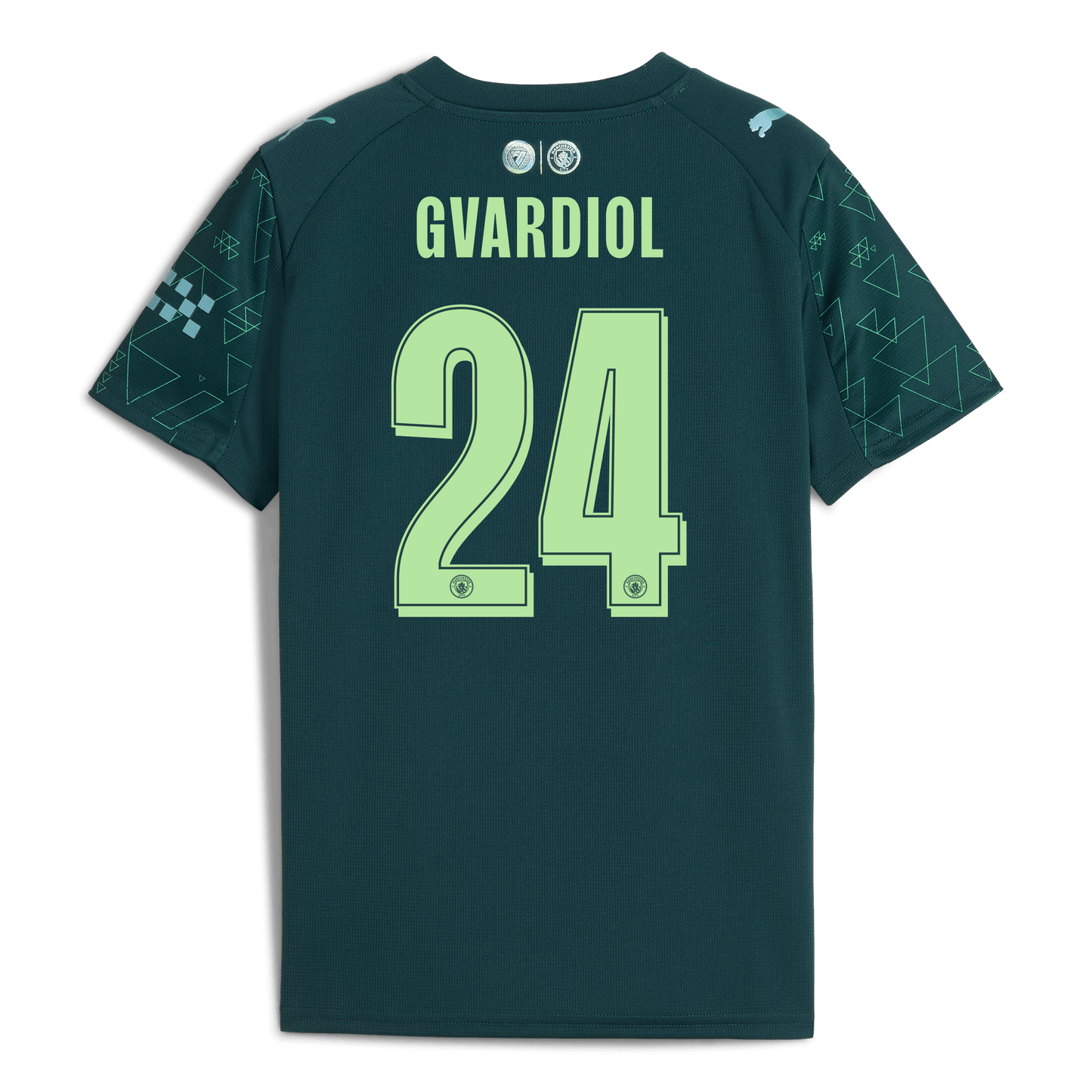 Kids' Manchester City EA SPORTS FC Jersey 2025/26 With GVARDIOL 24 Printing