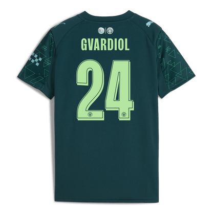 Kids' Manchester City EA SPORTS FC Jersey 2025/26 With GVARDIOL 24 Printing