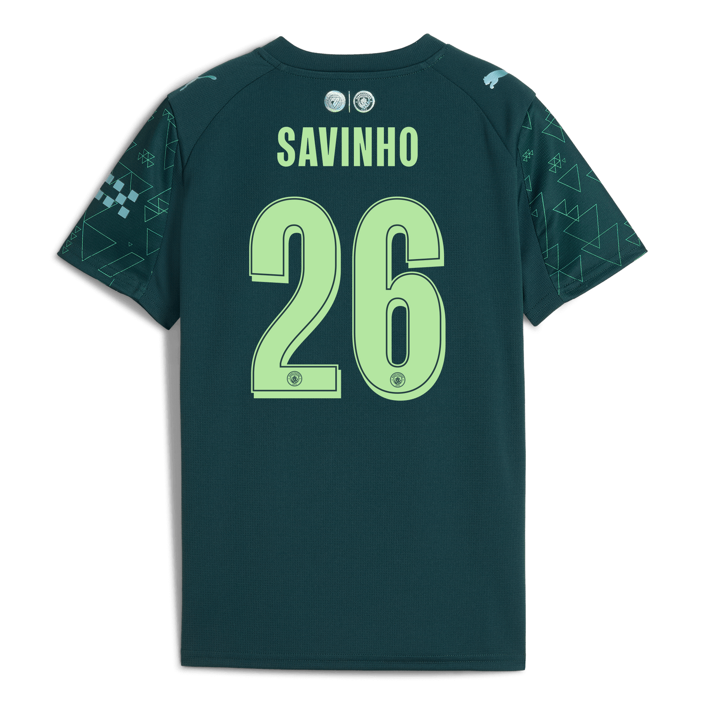 Kids' Manchester City EA SPORTS FC Jersey 2025/26 With SAVINHO 26 Printing