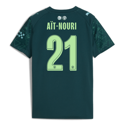 Kids' Manchester City EA SPORTS FC Jersey 2025/26 With AÏT-NOURI 21 Printing
