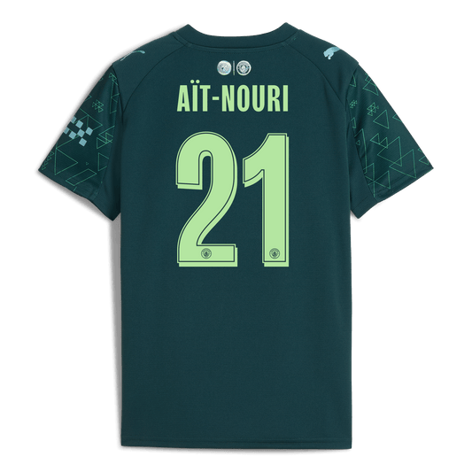Kids' Manchester City EA SPORTS FC Jersey 2025/26 With AÏT-NOURI 21 Printing