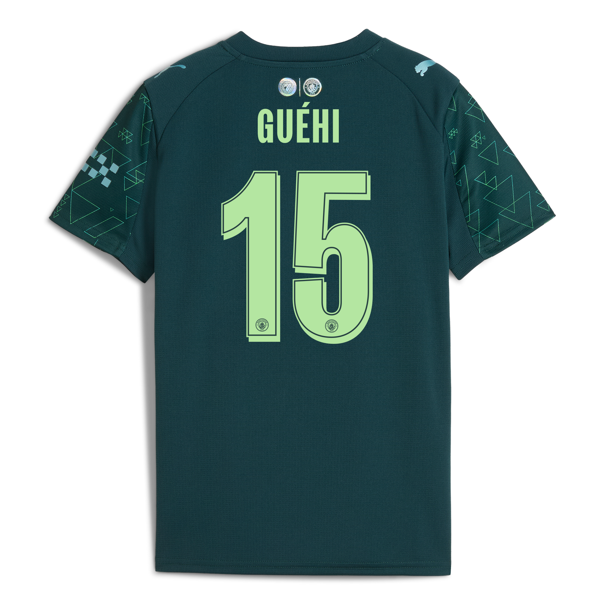Kids' Manchester City EA SPORTS FC Jersey 2025/26 With GUÉHI 15 Printing