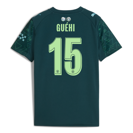 Kids' Manchester City EA SPORTS FC Jersey 2025/26 With GUÉHI 15 Printing