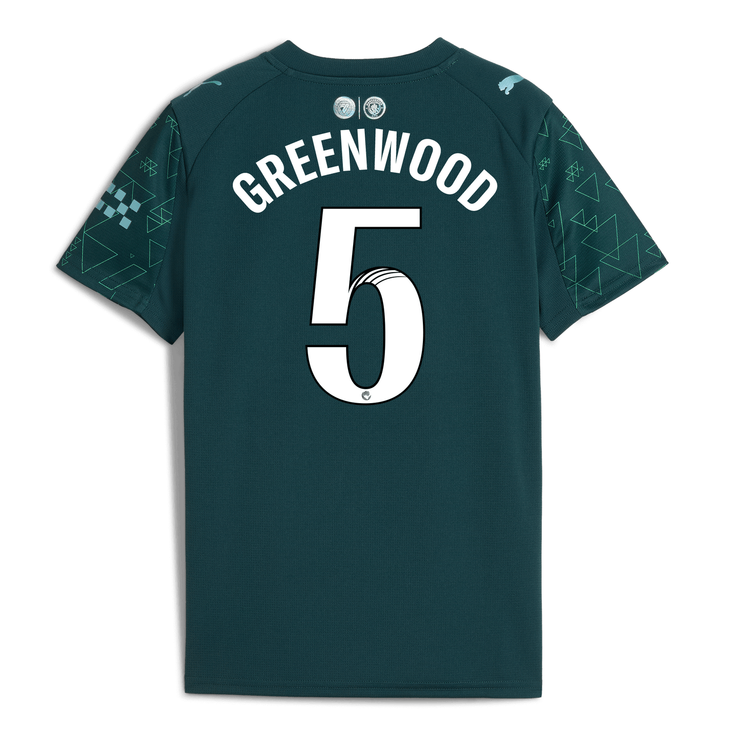 Kids' Manchester City EA SPORTS FC Jersey 2025/26 With GREENWOOD 5 Printing