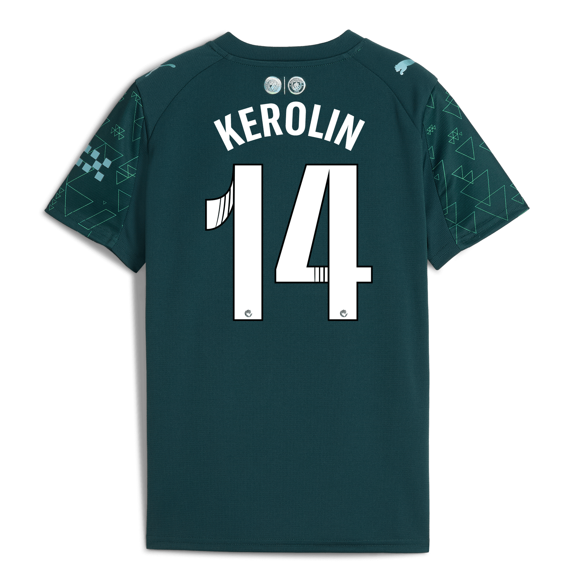 Kids' Manchester City EA SPORTS FC Jersey 2025/26 With KEROLIN 14 Printing