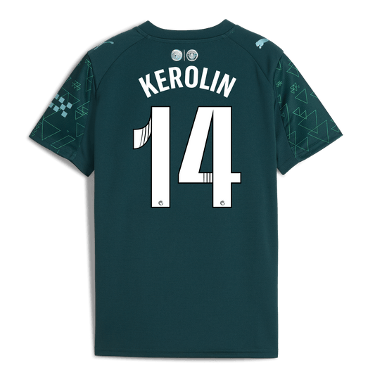 Kids' Manchester City EA SPORTS FC Jersey 2025/26 With KEROLIN 14 Printing