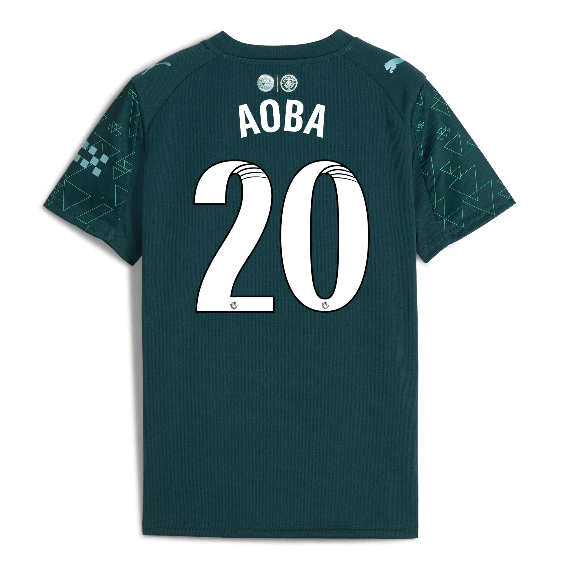 Kids' Manchester City EA SPORTS FC Jersey 2025/26 With AOBA 20 Printing