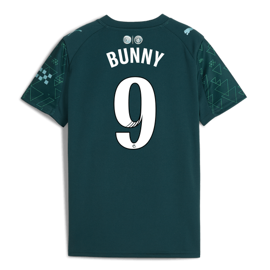 Kids' Manchester City EA SPORTS FC Jersey 2025/26 With BUNNY 9 Printing