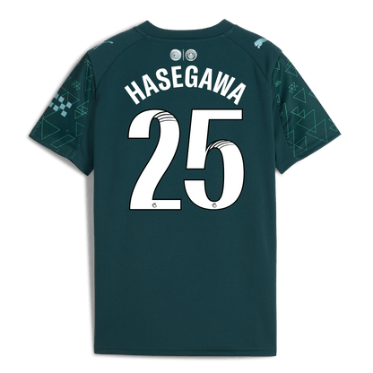 Kids' Manchester City EA SPORTS FC Jersey 2025/26 With HASEGAWA 25 Printing