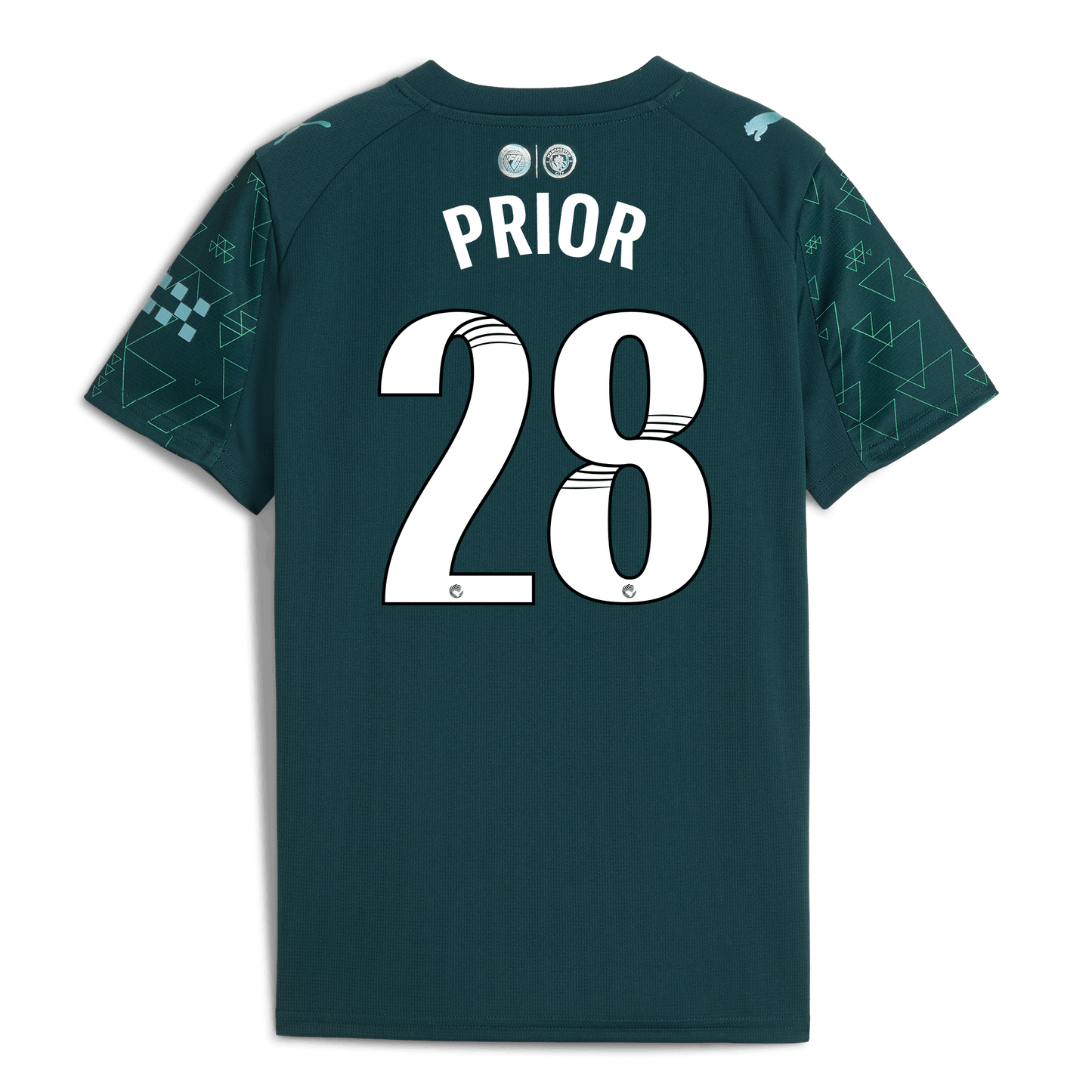 Kids' Manchester City EA SPORTS FC Jersey 2025/26 With PRIOR 28 Printing