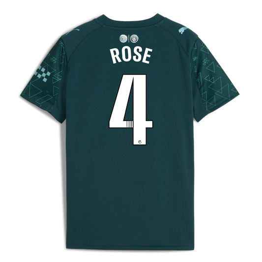Kids' Manchester City EA SPORTS FC Jersey 2025/26 With ROSE 4 Printing