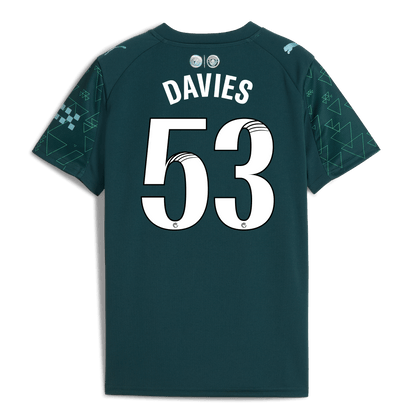 Kids' Manchester City EA SPORTS FC Jersey 2025/26 With DAVIES 53 Printing