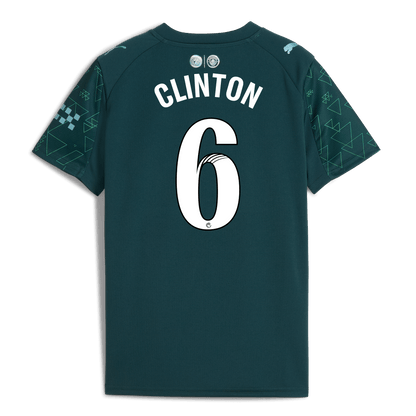 Kids' Manchester City EA SPORTS FC Jersey 2025/26 With CLINTON 6 Printing