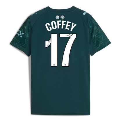 Kids' Manchester City EA SPORTS FC Jersey 2025/26 With COFFEY 17 Printing