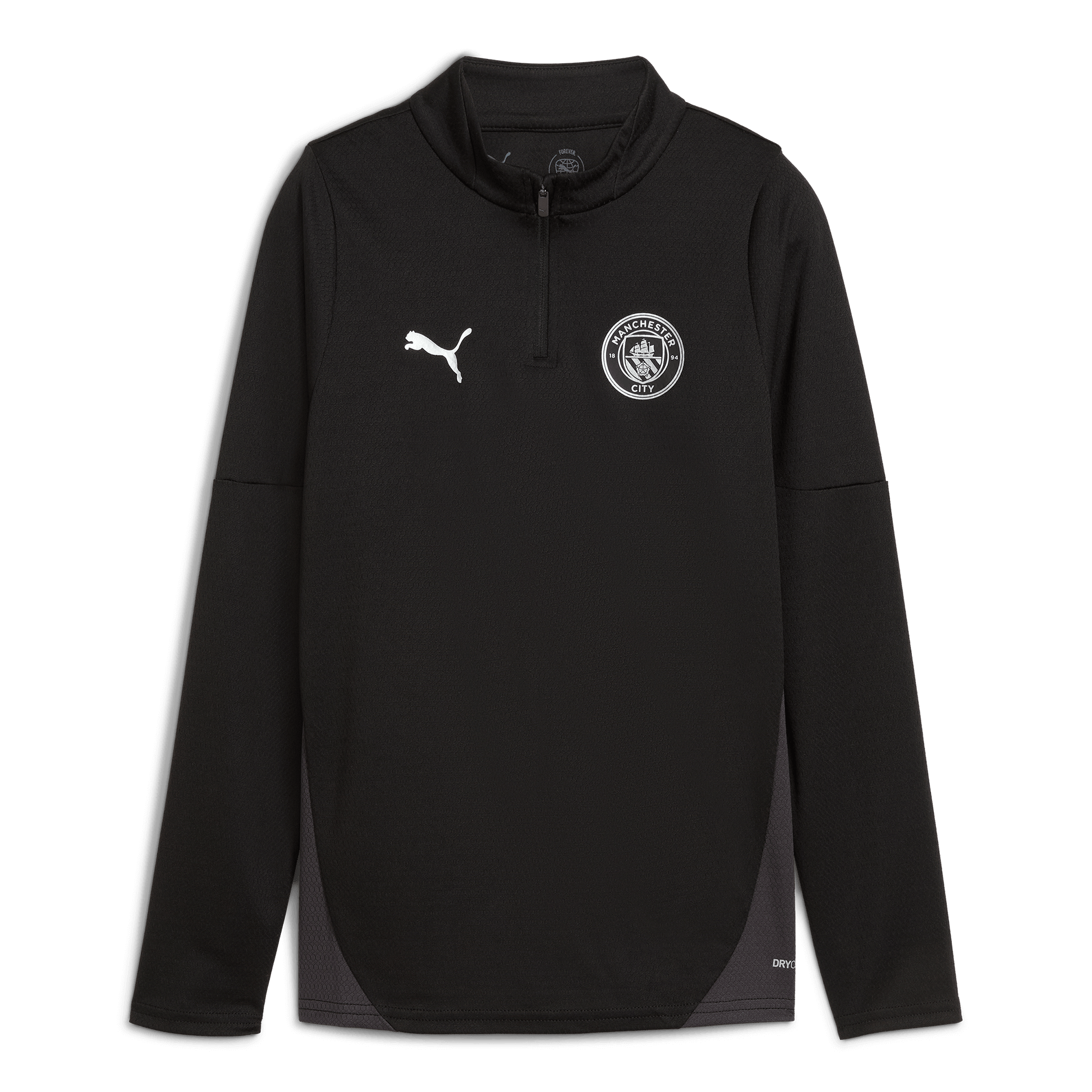 Kids' Manchester City Training 1/4 Zip Top 2025/26 - black